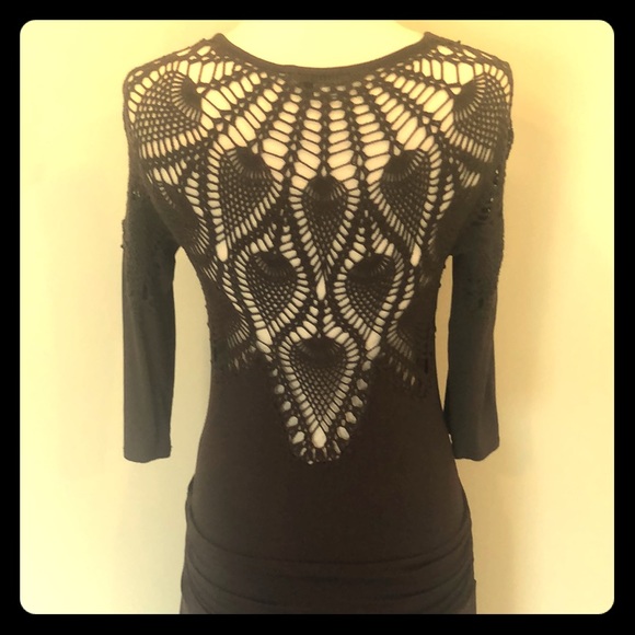 BCBGMaxAzria Dresses & Skirts - BCBGMAXAZRIA dress with crochet details